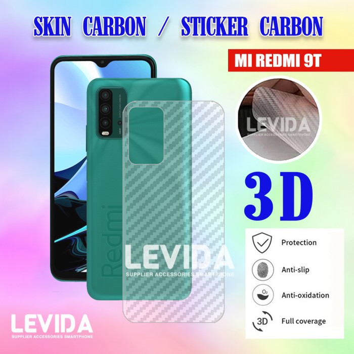Redmi 9T Skin Carbon 3D Anti-Scratch Back Skin Carbon Redmi 9T