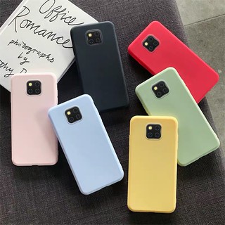 เคสโทรศัพท์ TPU ซิลิโคน แบบนิ่ม สีพื้น สำหรับ huawei mate 20 pro mate 10 lite