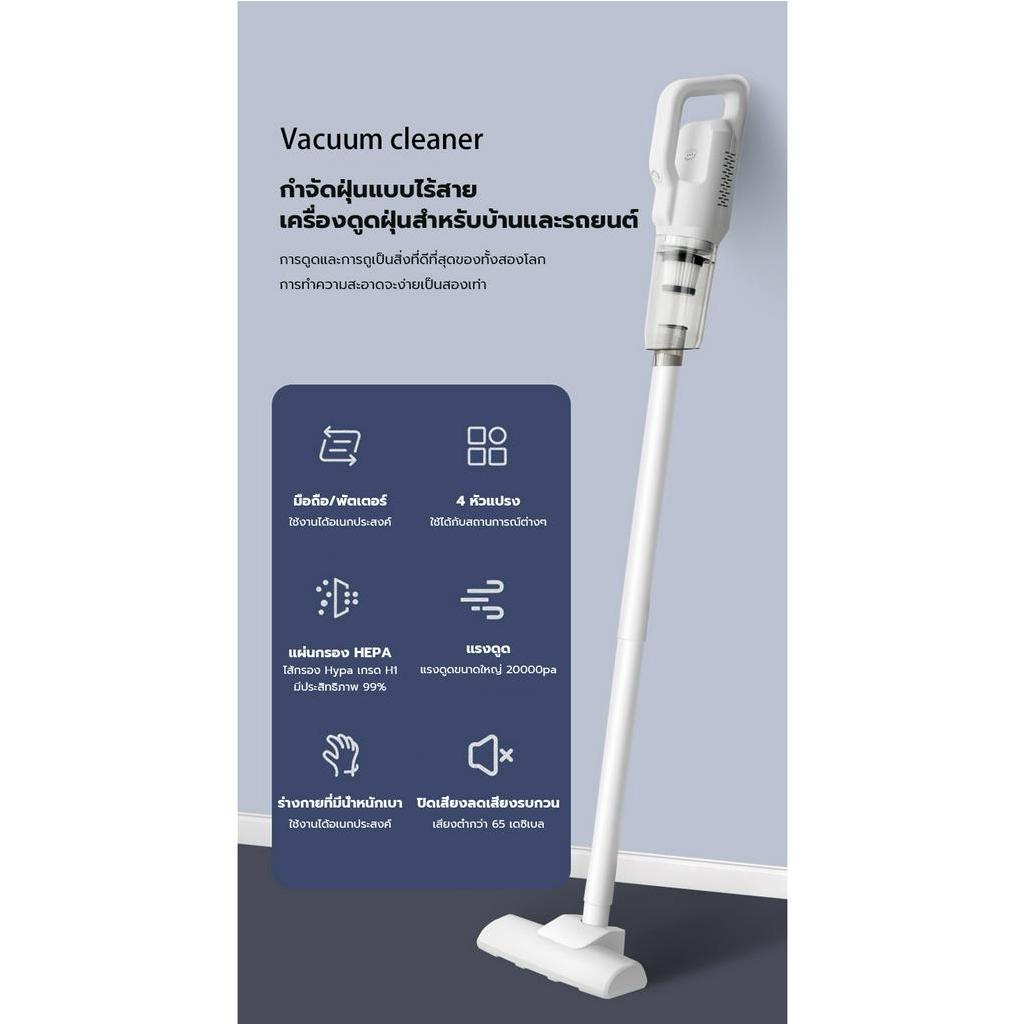 【รับประกัน 1 ปี】KENTO LITE ST  Vacuum Cleaner เครื่องดูดฝุ่นไร้สาย พกพา 20000Pa ขจัดคราบฝังแน่นได้เร็ว การกรอง 4 ชั้น - รูปที่ 6