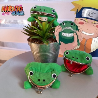 กระเป๋าใส่เหรียญลายการ์ตูนกบนารูโตะกระเป๋าใส่เหรียญกระเป๋าสีเขียว
