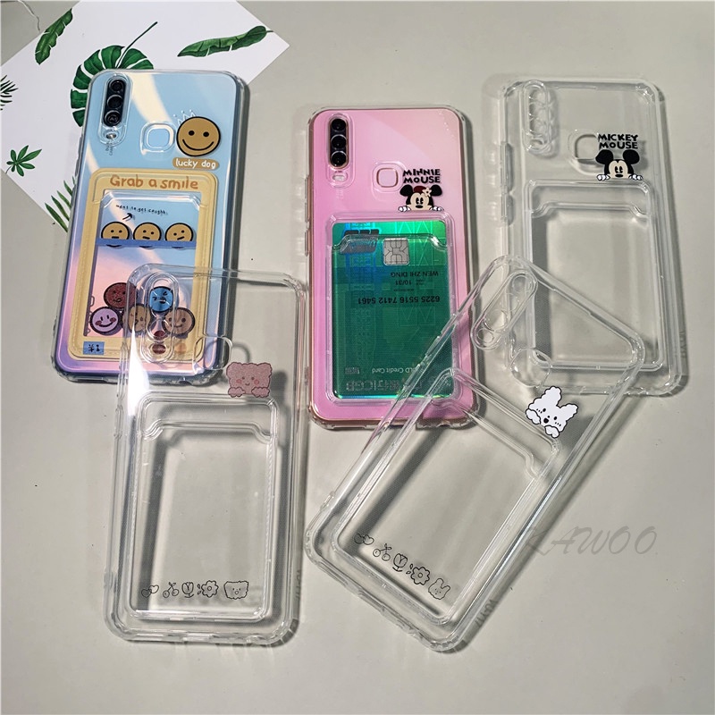 Vivo Y17 Y15 Y13 Y12i Y20 Y12S Y50 S1 Pro การ์ตูนรูปแบบช่องใส่การ์ดกระเป๋าสตางค์ Soft Case Cover