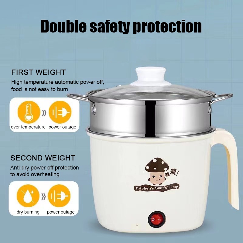 Mini Rice Cooker 1.8L Electric Pot Cooker Thermal Insulation Cooking ...