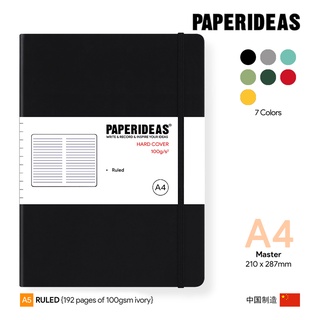 Paperideas A4 Ruled Hardcover Notebook - สมุดโน๊ตเปเปอร์ไอเดีย ปกแข็งมีเส้นบรรทัด ขนาด A4