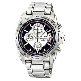 Seiko Watch Chronograph Silver Mens SNAA67P1