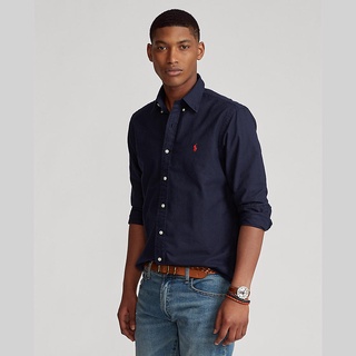 Polo Ralph Lauren SHIRT Custom Fit Oxford Shirt เสื้อเชิ้ต รุ่น MNPOWOV16820358 สี 410 NAVY-410