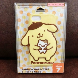 Case iPhone 7/8 from Japan แบบ Soft ไดคัทคลุมรอบเครื่อง ลาย Pompompurin สีเหลือง