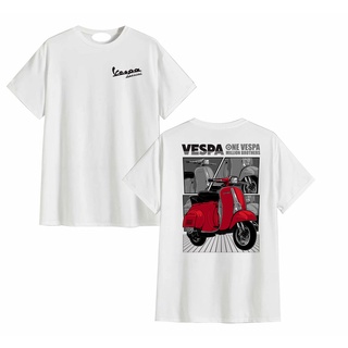 เสื้อยืดคอกลมเสื้อยืด พิมพ์ลายรถยนต์ Distro Red VESPA สําหรับผู้ชาย และผู้หญิงfromS-3XL