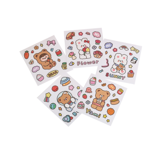 Sticker 🧸สติ๊กเกอร์PVCกันน้ำ ไดคัทDIY พร้อมส่ง!!STICKER ขนาด14.7*12.8cm