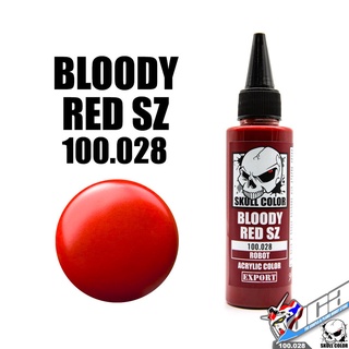 SKULL COLOR 100.028 BLOODY RED SZ ACRYLIC COLOR 60ML ROBOT สีอะครีลิกสำหรับพลาสติก โมเดล VCA GUNDAM