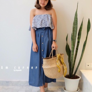 เดรสยีนส์ ใส่ได้ 2 แบบ