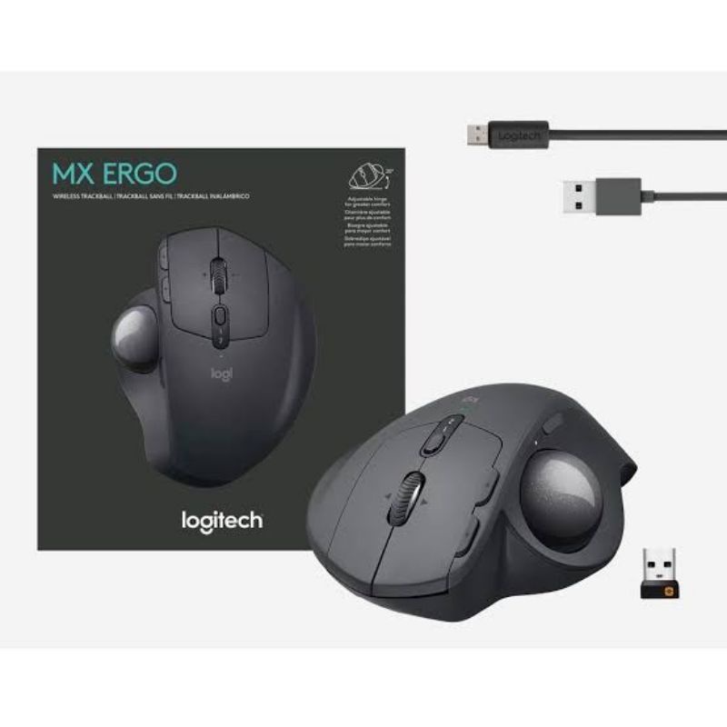 Logitech - MX ERGO Advance Wireless Trackball - Black แทร็คบอลไร้สาย สีดำ