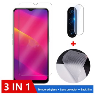 ( 3 In1 ) ฟิล์มกระจกนิรภัยสําหรับ Oppo A31 ( 2020 ) A32 ( 2020 ) Realme Q2Pro Reno4 Lite Reno4Z 5 G Reno4F Reno 5 ( 5 G Reno