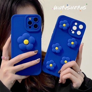 เคสโทรศัพท์มือถือ ลายดอกไม้ สีฟ้า DIY สําหรับ Vivo S1 Pro Y16 Y22 Y76 Y15s V23 V20 Pro V15 Pro V11i Y51 Y31 Y50 Y30 Y20 Y20s Y20i Y12a Y12s Y12d Y19 Y17 Y15 Y12 Y11 Y91C X50 Pro X60 X70 Pro X80 Pro เคส