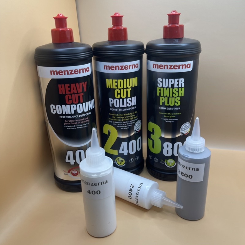 น้ำยาขัดสี Menzerna 400 2400 และ 3800 ขนาด 125 ml.