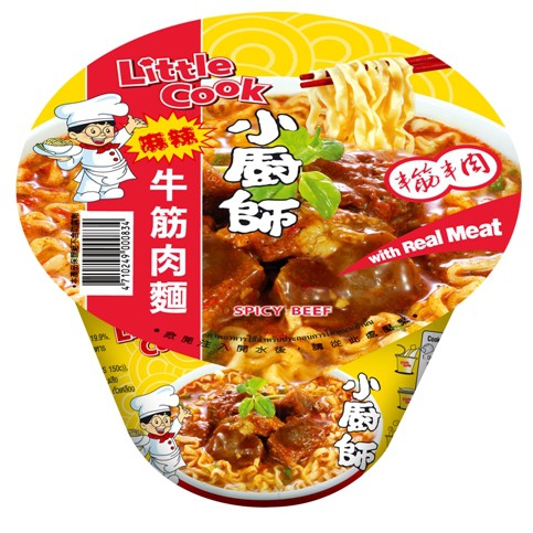 Little cook บะหมี่กึ่งสำเร็จรูป 150กรัม รุ่น Big Bowl รสเนื้อเผ็ดจัด