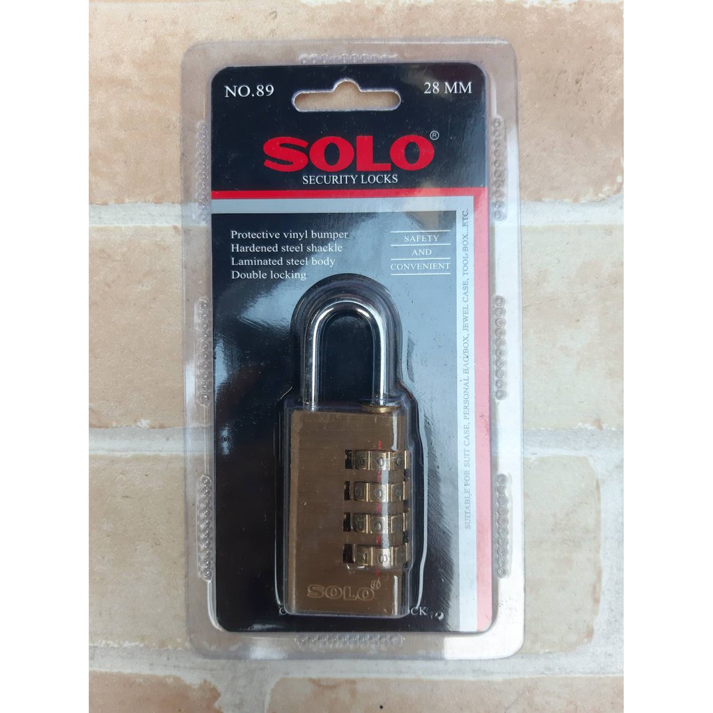 Solo กุญแจล็อครหัส กุญแจล็อคกระเป๋า 28mm