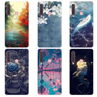 เคส Samsung Galaxy A9 2018 Case Clear สวย การ์ตูน Printed เคสซิลิโคน Soft TPU Cover โทรศัพท์มือถือ Back For Samsung A9 2018 Case