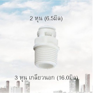 ข้อต่อท่อเครื่องกรองน้ำ 2หุน-3หุนเกลียวนอก