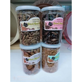 รวมเเมลงอบเเห้ง/จิ้งหรีดอบแห้ง/ดักแด้อบแห้ง/หนอนอบเเห้ง/ อาหารเสริมโปรตีนสำหรับสัตว์เลี้ยง