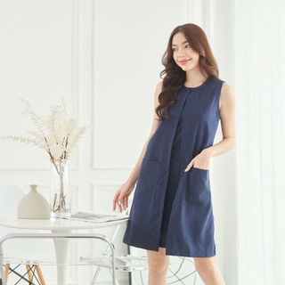 New!! ชุดคลุมท้อง/ชุดให้นมรุ่น Buttercup Signature Dress: Navy