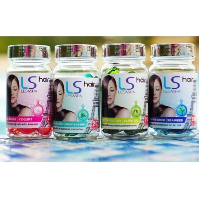 Lesasha#เซรั่มบำรุงเส้นผม# เลอซาช่า มี4 สูตรสาหร่ายทะเล โยเกริต์ น้ำมันมะกอก กรีนทีและมินท์