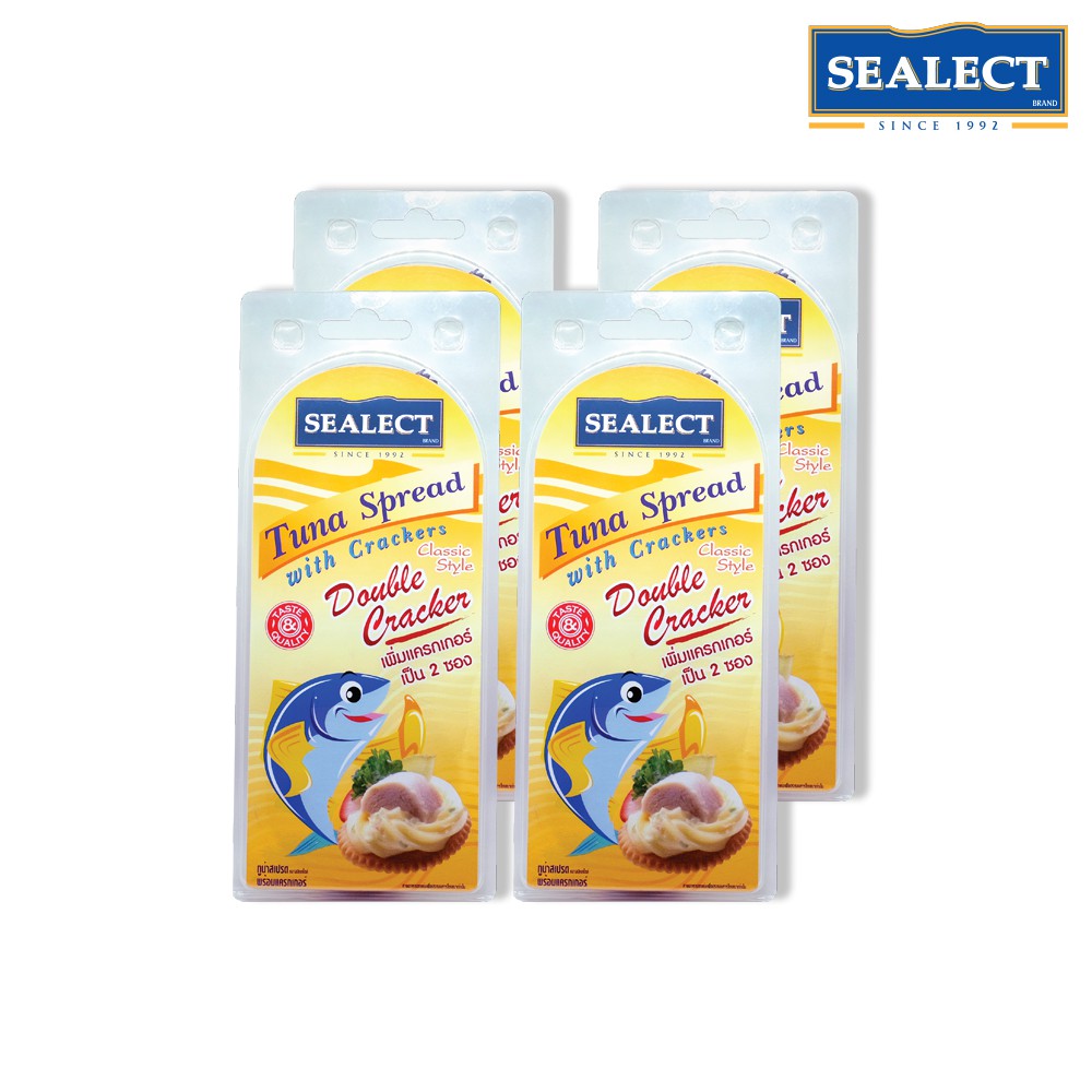 Sealect ซีเล็ค ทูน่า สเปรดคลาสสิค+แครก 85g แพ็ค 4