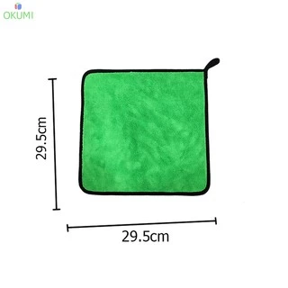 OKUMI_SHOP ผ้าไมโครไฟเบอร์ เกรดพรีเมี่ยม หนานุ่ม ซับน้ำไว ขนาด 30x30cm