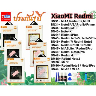 XiaoMi แบต MiA1 5x RedmiS2 Note5A Note4 Redmi5 Plus Note5 Redmi7 A2Lite Note6Pro Redmi4 Redmi6 MiA2 Note2 Mi5s Note3