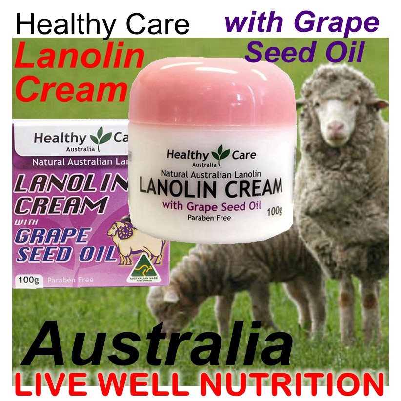 Healthy Care Lanolin Cream (Grape Seed Oil) บรรจุ 100 กรัม