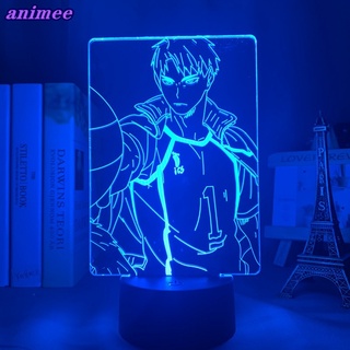 โคมไฟกลางคืน Led รูป Haikyuu Wakatoshi Ushijima 3d สําหรับตกแต่งห้องนอนเด็ก