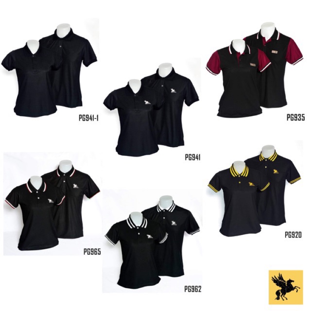 เสื้อโปโลPegasus ผ้านิ่มใส่สบาย รวมสีดำ