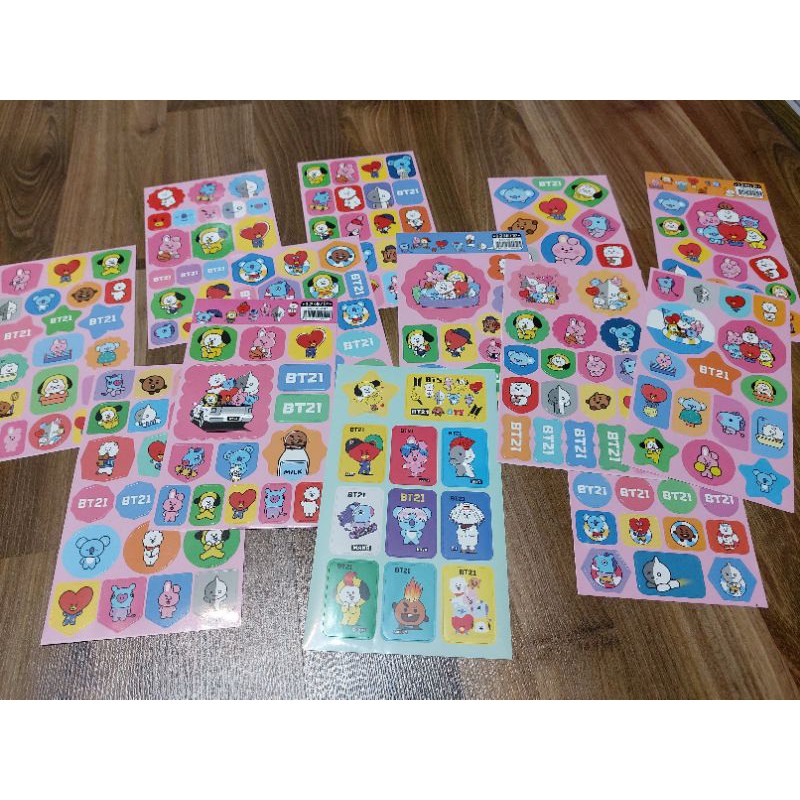 [พร้อมส่ง] สติ๊กเกอร์ BT21 (BTS)