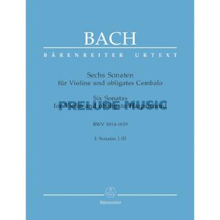 (violin)Bach, Johann Sebastian Six Sonatas for Violin and Obbligato Harpsichord BWV 1014-1016 (BA5118)