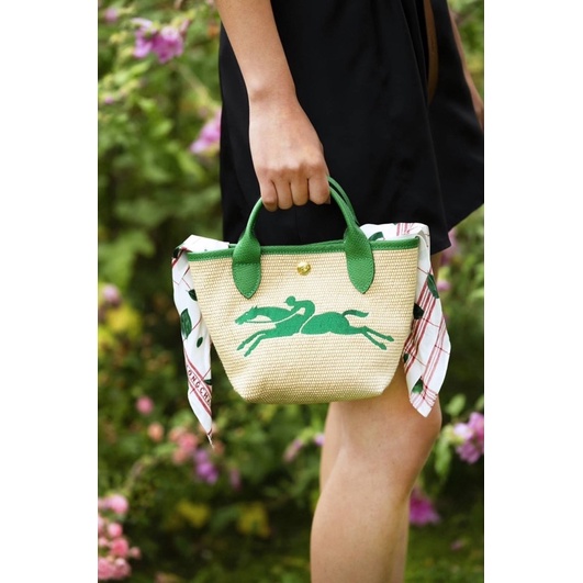 แท้💯%👜 New Arrival 2022 Longchamp Le Pliage Paris-St Tropez Handtasche สีเขียว