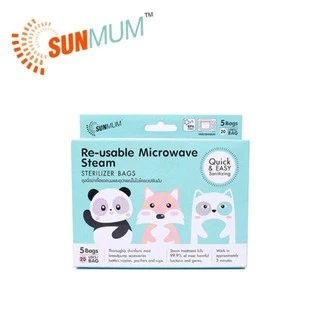 SUNMUM ถุงนึ่งฆ่าเชื้อขวดนมและอุปกรณ์ในไมโครเวฟ