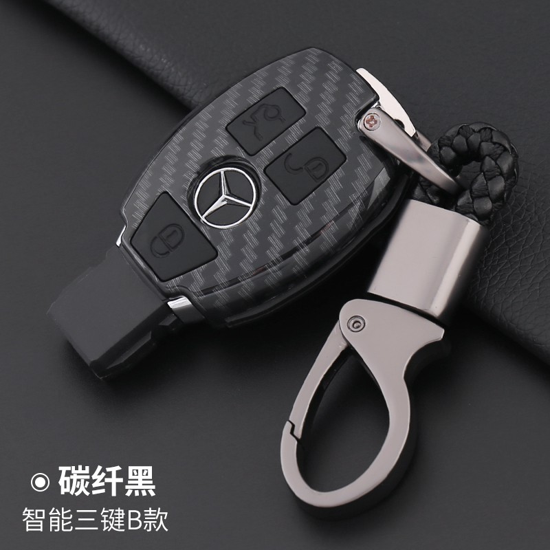 เคสเคฟล่ากุญแจรีโมทรถยนต์ Mercedes Benz AMG W205 W205C W203 W210 W211 W124 W202 W204 Smart Car Key C