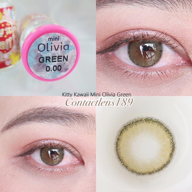 💕kittykawaii คอนแทคเลนส์ Olivia green