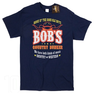 เสื้อยืดโอเวอร์ไซส์เสื้อยืด พิมพ์ลาย Blues Brothers Inspired Bobs Country Bunker สไตล์เรโทร ยุค 80S-3XL