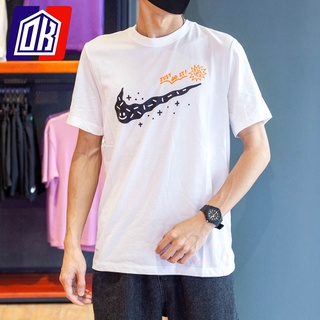 [S-5XL] Nike เสื้อยืดแขนสั้น คอกลม ผ้าฝ้าย 100% พิมพ์ลาย ทรงหลวม สไตล์คลาสสิก เรียบง่าย สําหรับผู้ใหญ่ ทุกเพศ Xs-3Xl PGa