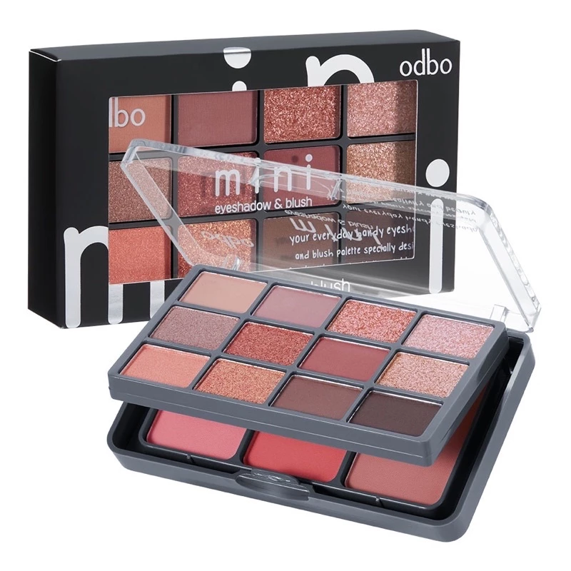Odbo Mini Eyeshadow & Blush OD1045 : โอดีบีโอ มินิ อายแชโดว์ แอนด์ บลัช