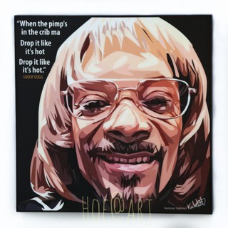 Snoop Dogg สนูป ด็อกก์ แร็พเปอร์ Rapper ฮิปฮอป Hip hop รูปภาพ​ติดผนัง pop art ฮิปฮอป กรอบรูป แต่งบ้าน ของขวัญ