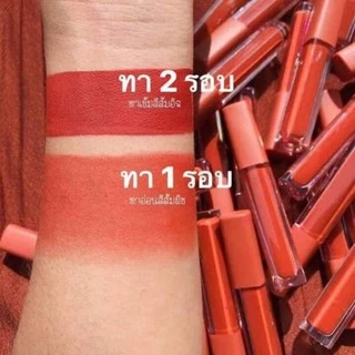 ลิปส้มอิฐ HUDA 1แท่งทาได้ถึง2โทน กันน้ำ🍑🍑🍊🍊