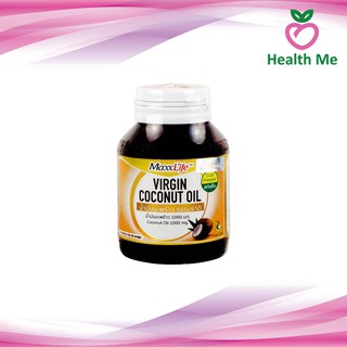 MAXXLIFE Virgin Coconut Oil 1000 mg 60 cap Cold Pressed สกัดเย็น ( แมกไลฟ์ น้ำมัน มะพร้าว )