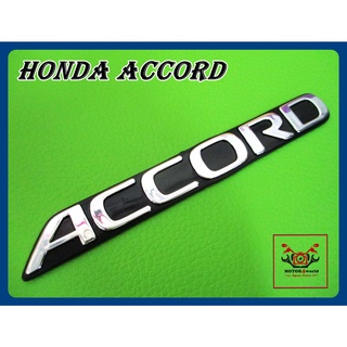 HONDA ACCORD LOGO EMBLEM "CHROME" STICKER size 14x1.5 cm // โลโก้ สติ๊กเกอร์ ข้อความ ACCORD สีชุบ พร้อมกาวติด