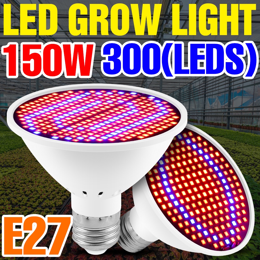 หลอดไฟปลูกพืชในร่ม LED 100W 220V E27 110V