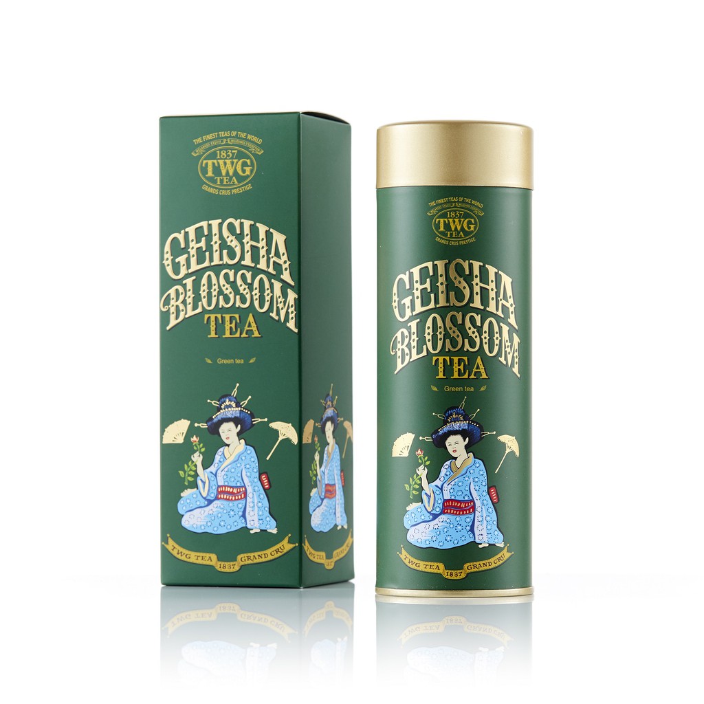 TWG Tea Geisha Blossom Tea Haute Couture Tea Tin Gift  / ชา ทีดับเบิ้ลยูจี ชาเขียว เกอิชา บลอสซั่ม ที บรรจุ 100 กรัม