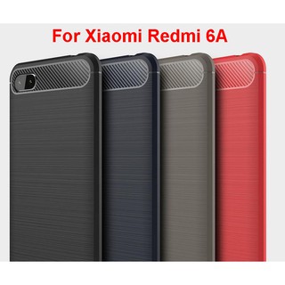 สําหรับ Xiaomi Redmi 6A เคสโทรศัพท์ คาร์บอนไฟเบอร์ แบบนิ่ม กันกระแทก บางเฉียบ