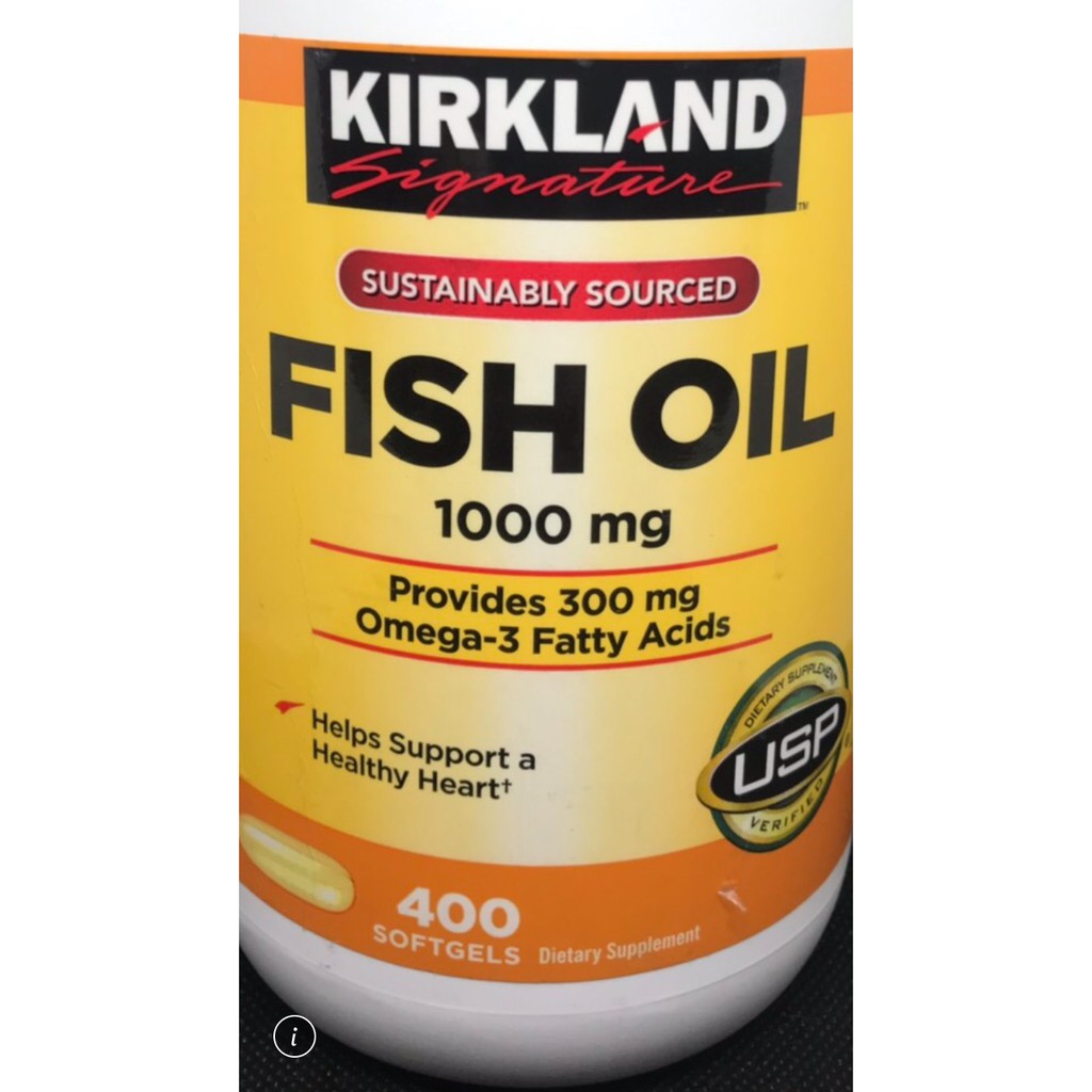 Kirkland Fish Oil 1000 Mg. 400 SOFTGELS พร้อมส่ง!! Shopee Thailand