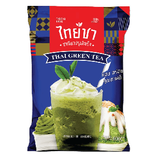 ชาเขียวนม ปรุงสำเร็จชนิดผง ยี่ห้อไทยชา ขนาด 400 กรัม (สำหรับชง ชาเขียวนม)