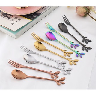 ช้อนส้อมสแตนเลส ช้อนกาแฟ ช้อนผลไม้ เนื้อเนียน เงาวิ้ง หนา พร้อมส่ง coffee spoon